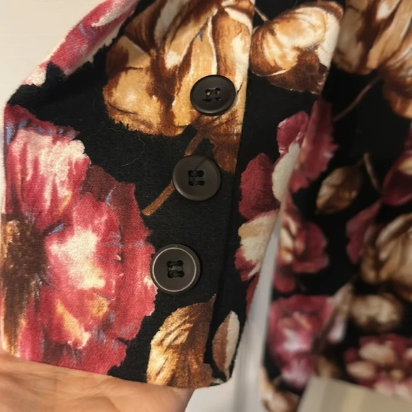 EUC Women’s long floral blazer Vintage and lined with pockets size 6 - Picture 4 of 6